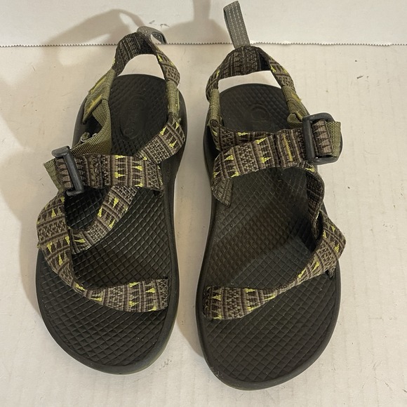 Chaco Unisex Kids Green Brown Strappy Sandal‎ 13 - Picture 2 of 5